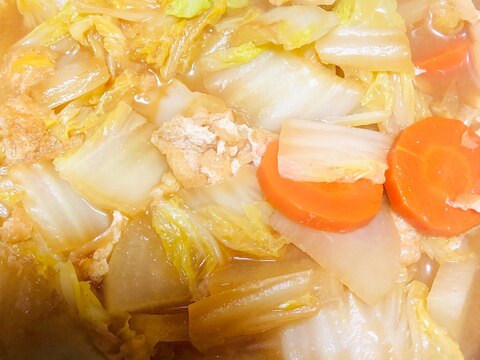 インスタントラーメンのスープで冬野菜の味噌煮
